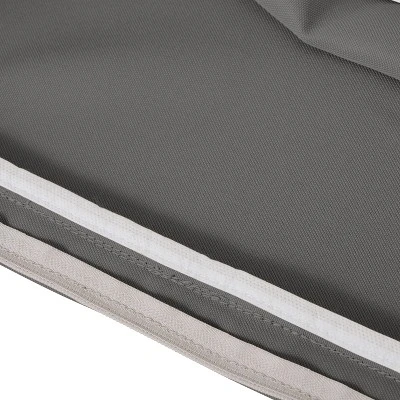 48" X 18" X 3" Montlake Water-Resistant Patio Bench/Settee Cushion Slip Cover Light Charcoal Gray - Classic Accessories - Image 4