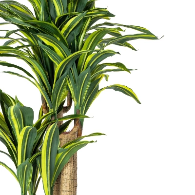 Artificial Dracaena Tree With Pot Yellow 52in - Vickerman - Image 2