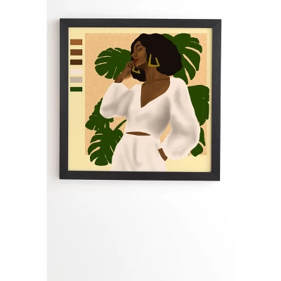 Nawaalillustrations Girl In White Framed Wall Art Black - Deny Designs - Image 5