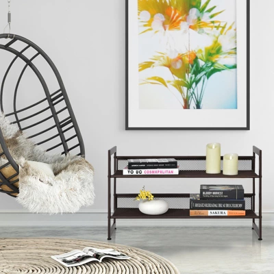 Tangkula Iron Shoe Shelf 2/3/4-Tier Space Saving Layered Shoes Shelving Shoes Storage Organizer - Image 3