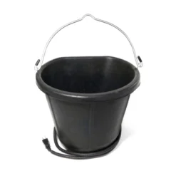 Farm Innovators FB-15R 18 Quart Flat Back Heated Bucket With Guard, Built In Thermostat, And Resists Cold Down To -35 Degrees F, 90 Watt (2 Pack)