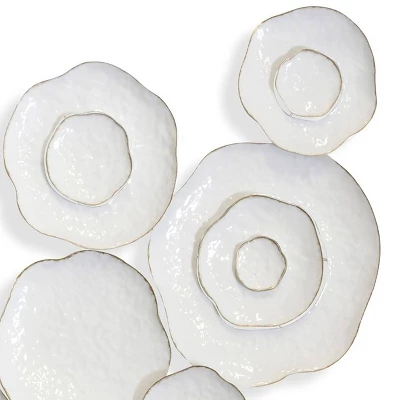 Snowy Petals Metal Wall Sculpture White - StyleCraft - Image 2