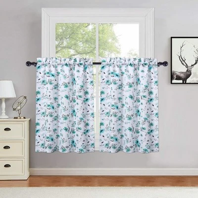 Trinity Oxford Cloth Flower Brocade Curtains For Half Window Farmhouse - Image 5