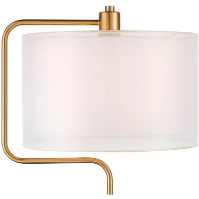 Possini Euro Design Carlyle Gold Black USB Desk Lamps Set Of 2 With Smart Socket - Image 5