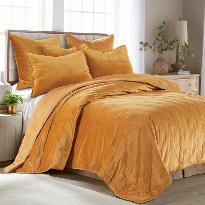 Velvet Ochre Euro Sham - Levtex Home - Image 2