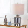 22" Glass Marsh Table Lamp (Includes LED Light Bulb) Gray - JONATHAN Y