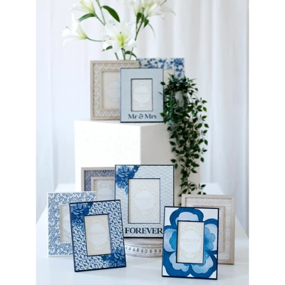 Shiraleah Blue Eden "Mr & Mrs" 4x6 Picture Frame - Image 2
