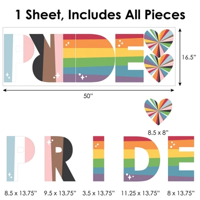 Big Dot Of Happiness So Many Ways To Be Human - Peel And Stick Pride Party Standard Banner Wall Decals - Pride - Image 5