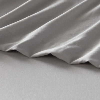 King Garment Washed Microfiber Solid Sheet Set Gray - Room Essentials™ - Image 2