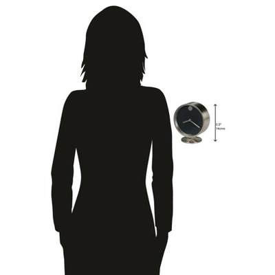 Howard Miller 645821 Howard Miller Aurora Tabletop Clock 645821 Nickel - Image 2