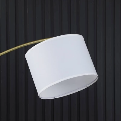 65" Oscar Pendulum Style On Marble Base Metal Floor Lamp White - Ore International - Image 2