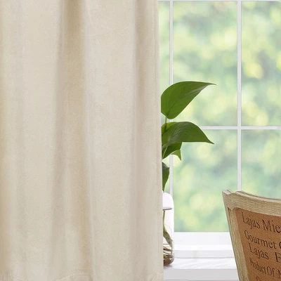 Trinity Velvet Room Darkening Kitchen Window Curtains Energy Efficient Home Decor Window Treatments - Image 2