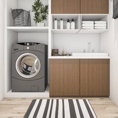 World Rug Gallery Contemporary Striped Anti-Fatigue Standing Mat - Image 6