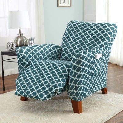 Great Bay Home Stretch Printed Washable Recliner Slipcover - Image 9