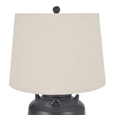 24" Ceramic Jug Farmhouse Table Lamp - Nourison - Image 6