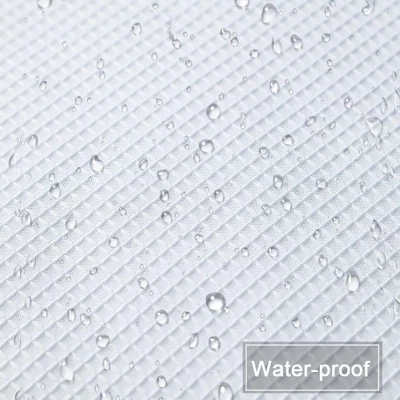 Trinity Waffle Weave Textured Solid Curtains For Bathroom Kitchen Cafe - Image 2