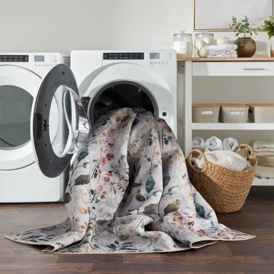 Nourison Washables Contemporary Floral Indoor Non-Skid Area Rug - Image 6