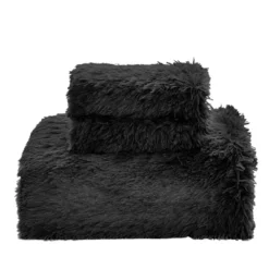 Sweet Home Collection Faux Fur Duvet Cover Set Soft And Fluffy Crystal Velvet Bedding