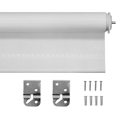 1pc Blackout Tear-to-Fit Vinyl Roller Window Shade White - Lumi Home Furnishings - Image 3