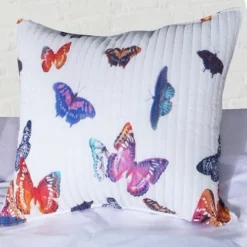 Mariposa Microfiber Pillow Sham Standard 20" X 26" Multicolor By Barefoot Bungalow