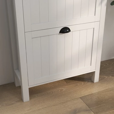 HOMCOM Shoe Storage Cabinet With 2 Flip Drawers, Adjustable Shelves And Top Drawer For 8 Pairs Of Shoes - Image 5