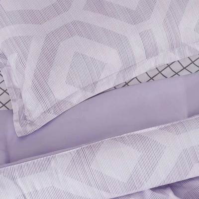 Skyler Textured Geometric Antimicrobial Bedding Set - Serta - Image 2