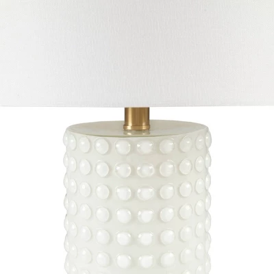 Grace Ivy Textured Dot Table Lamp (Includes LED Light Bulb) White/Gold - Ink+Ivy - Image 6