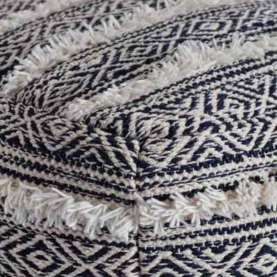 Ouray Pouf Blue/Ivory - Anji Mountain - Image 3