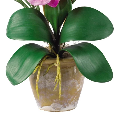 Nearly Natural Phalaenopsis Silk Orchid Flower Arrangement Mauve - Image 2