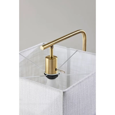 Flora Antique Brass Floor Lamp Black - Adesso - Image 3