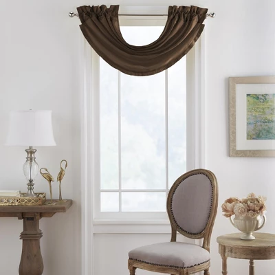 Versailles Faux Silk Waterfall Window Valance - 52" X 36"- Elrene Home Fashions - Image 9