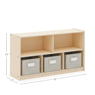 Guidecraft EdQ 2-Shelf 5-Compartment Storage - 24" - Image 3
