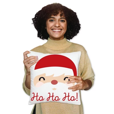 Big Dot Of Happiness Jolly Santa Claus - Christmas Party Home Decorative Canvas Cushion Case - Throw Pillow Cover - 16 X 16 Inches - Image 6