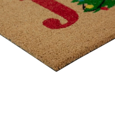 Northlight Natural Coir "Joy" Christmas Tree Doormat 18" X 30" - Image 3
