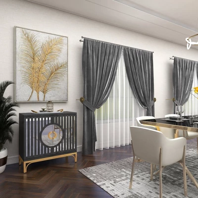 Canvas Leaf Framed Wall Art With Silver Frame Gold - CosmoLiving By Cosmopolitan - Image 14