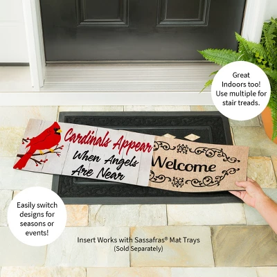 Evergreen When Angels Are Near Sassafras Indoor Outdoor Switch Doormat 1'10"x10" White - Image 2