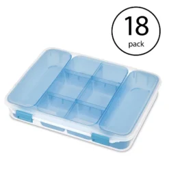 Sterilite 14028606 Divided Storage Case For Crafting And Hardware (18 Pack)