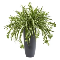 Nearly Natural 33-in Spider Artificial Plant In Cylinder Planter