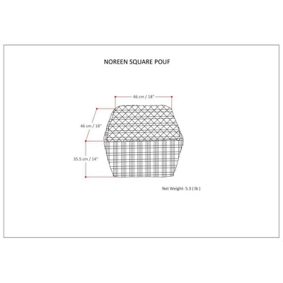 Tatum Square Pouf - WyndenHall - Image 6