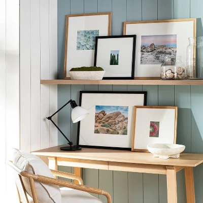 21.24" X 27.24" Matted To 11" X 14" Gallery Frame Natural Wood - Threshold™ Designed With Studio McGee