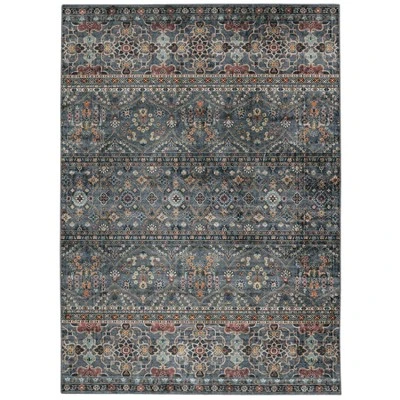 Washable Grant Rug Teal/Ivory - Linon - Image 8