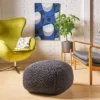 Hollis Knitted Cotton Square Pouf - Christopher Knight Home