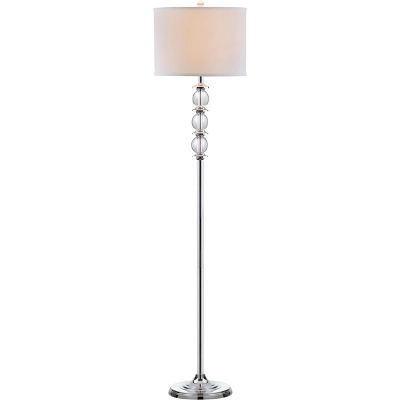 60" Riga Floor Lamp Clear/Chrome (Includes CFL Light Bulb) - Safavieh - Image 3