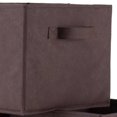 Set Of 6 Capri Foldable Fabric Baskets Chocolate - Winsome - Image 3