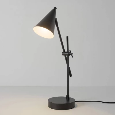 18" Leah Desk Lamp With Adjustable Height Swing Arm - Globe Electric - Image 6