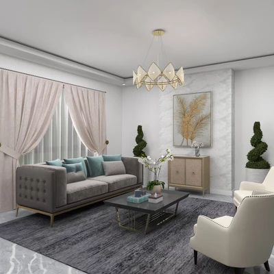 Canvas Leaf Framed Wall Art With Silver Frame Gold - CosmoLiving By Cosmopolitan - Image 12