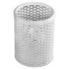 Artistic Urban Collection Punched Metal Pencil Cup 3 1/2 X 4 1/2 White ART20005WH