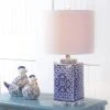 23" Choi Chinoiserie Table Lamp (Includes LED Light Bulb) Blue - JONATHAN Y
