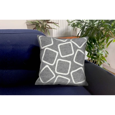 Oversize Shapes Pattern Indoor/Outdoor Throw Pillow - Liora Manne - Image 2