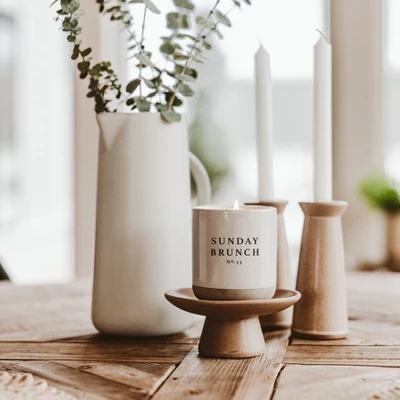 Sweet Water Decor Sunday Brunch 12oz Cream Stoneware Candle - Image 2